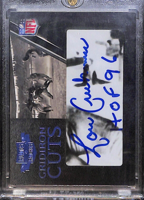 2010 Panini Plates & Patches - Gridiron Cuts Cut Auto Lou Creekmur /66 HOF