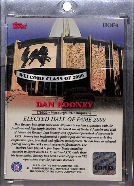 2000 Topps Class '00 Dan Rooney HOF Auto Steelers