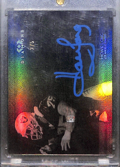 2015 Topps Diamond Howie Long Blue Ink Auto /5 Raiders HOF