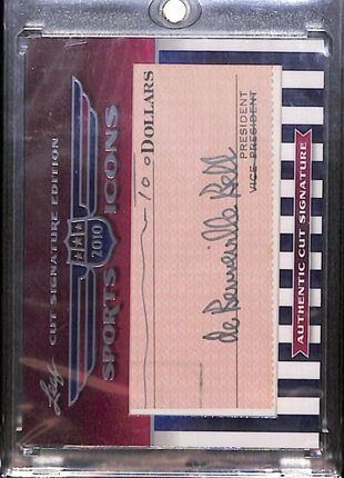 2010 Leaf Sports Icons Bert Bell Cut Auto HOF