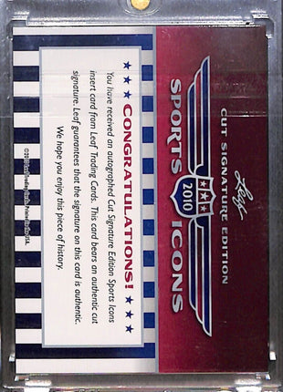 2010 Leaf Sports Icons Bert Bell Cut Auto HOF