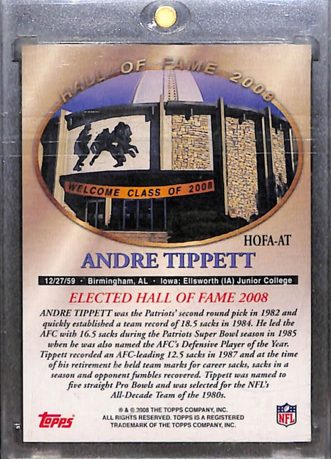 2008 Topps Class of '08 Andre Tippett HOF Auto Patriots