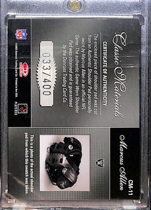 2003 Classics Materials Marcus Allen Shoulder Pads Auto /400 Raiders HOF