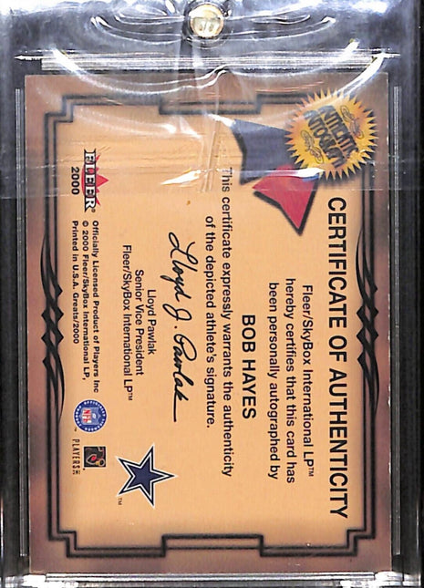 2000 Fleer Greats of the Game Bob Hayes Auto Cowboys HOF