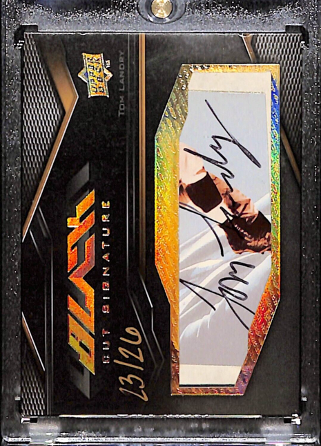 2009 UD Black Tom Landry Cut Auto /26 Cowboys HOF