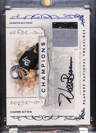 2008 National Treasures Willie Brown Champions Patch Auto /25 HOF