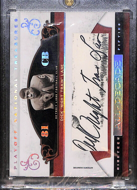 2007 National Treasures All Decade Dick Night Train Lane Cut Auto /32 HOF