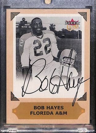 2001 Fleer Ultra Bob Hayes College Greats Auto Cowboys HOF