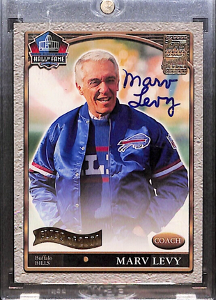 2001 Topps Class of '01 Marv Levy HOF Auto Bills