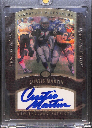 1997 UD3 Curtis Martin Signature Performers Auto #pf2 Patriots HOF