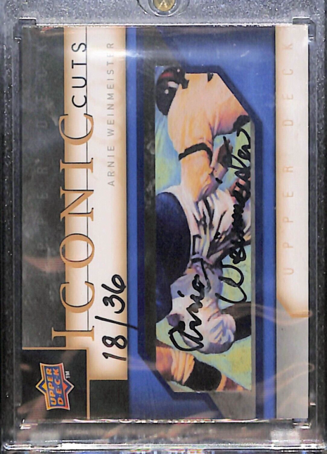 2009 UD Icons Arnie Weinmeister Iconic Cuts Auto /36 HOF