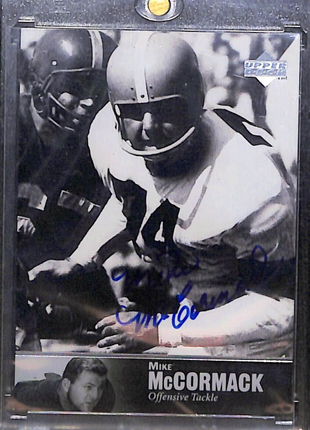 1997 Upper Deck Legends Mike McCormack Auto #AL-50 Browns HOF