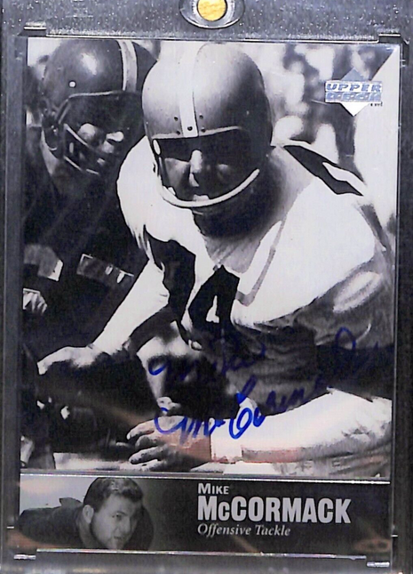 1997 Upper Deck Legends Mike McCormack Auto #AL-50 Browns HOF