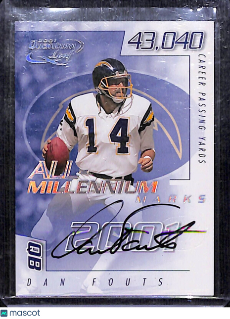 2001 Quantum Leaf - All-Millennium Marks #A MAR - 25 Dan Fouts /100 Auto HOF
