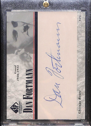 2002 Sp Legendary Cuts Dan Fortmann Cut Auto Bears HOF