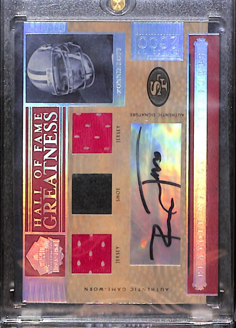 2006 National Treasures Ronnie Lott Jersey Shoe Auto /49 HOF