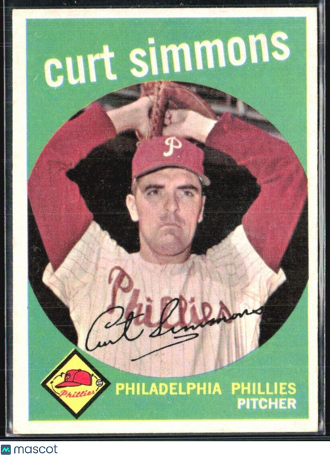1959 Topps - #382 Curt Simmons