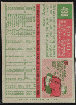 1959 Topps - #498 Dick Hyde