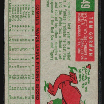 1959 Topps Tom Gorman #449