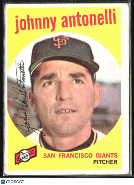 1959 Topps - #377 Johnny Antonelli