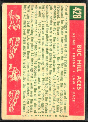 1959 Topps - #428 Roy Face Bob Friend Vern Law