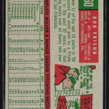 1959 Topps - #460 Bob Friend