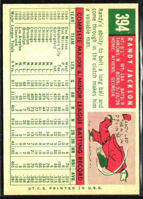 1959 Topps - #394 Randy Jackson