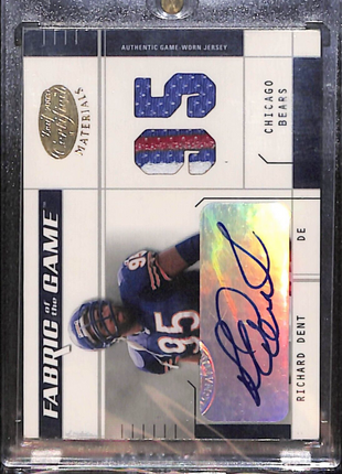 2003 Certified Fabric of the Game Richard Dent Patch Auto /95 HOF