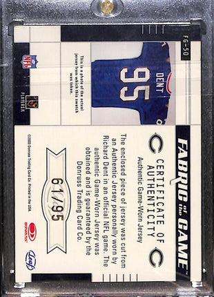 2003 Certified Fabric of the Game Richard Dent Patch Auto /95 HOF