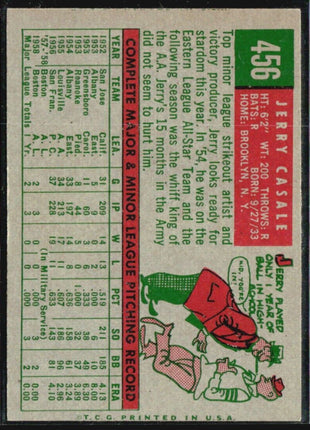 1959 Topps - #456 Jerry Casale (RC)