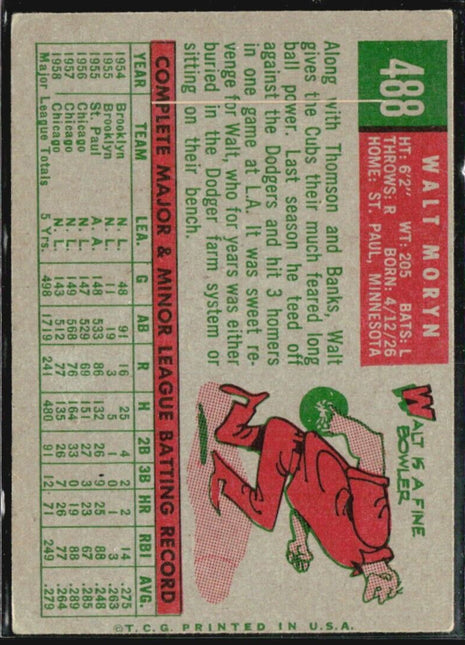 1959 Topps - #488 Walt Moryn