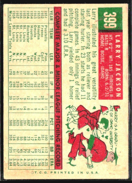 1959 Topps - #399 Larry Jackson