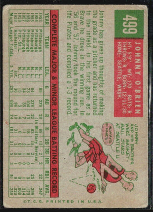 1959 Topps - #499 Johnny O'Brien