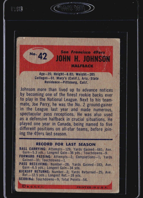 1955 Bowman - #42 John Henry Johnson (RC)
