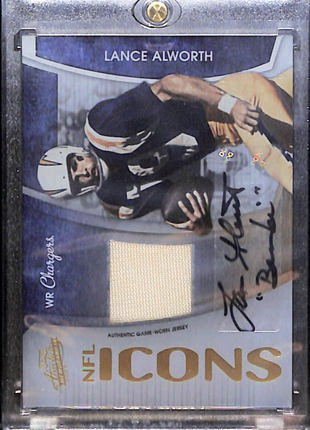 2009 Absolute NFL Icons Lance Alworth Jersey Auto "Bambi" /25 HOF