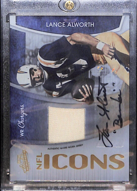 2009 Absolute NFL Icons Lance Alworth Jersey Auto "Bambi" /25 HOF