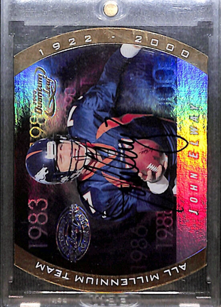 2000 Quantum Leaf All Millenium Team John Elway Auto /100 HOF