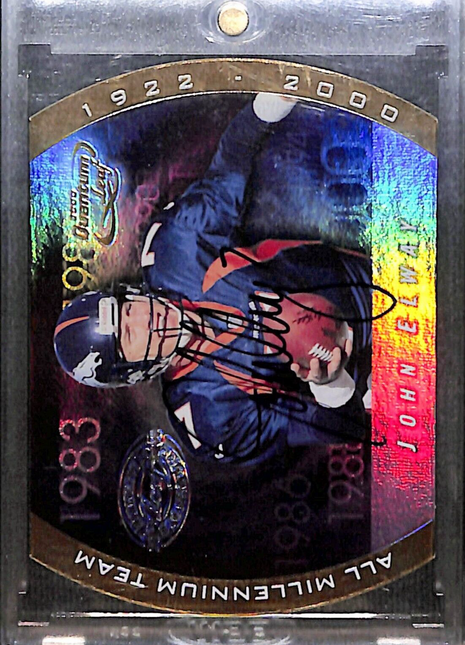 2000 Quantum Leaf All Millenium Team John Elway Auto /100 HOF