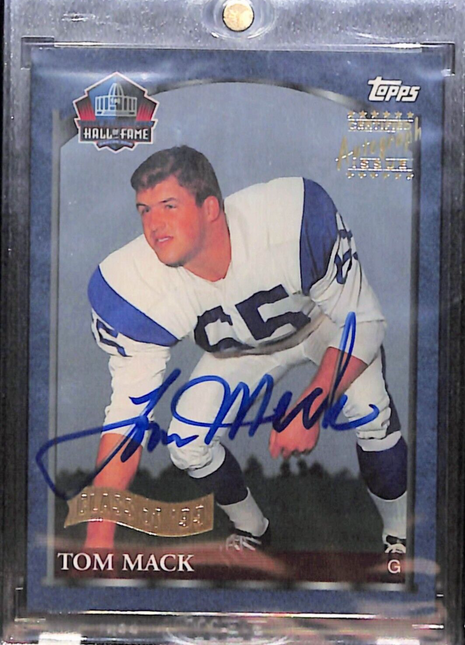 1999 Topps Class of '99 Tom Mack Auto #HOF4 Rams HOF