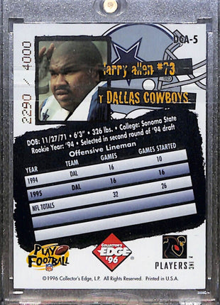1996 Collector's Edge - Cowboybilia Footballbilia Auto #DCA-5 Larry Allen /4000