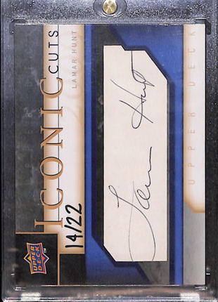 2009 Ud Iconic Cuts Lamar Hunt Cut Auto /22 HOF