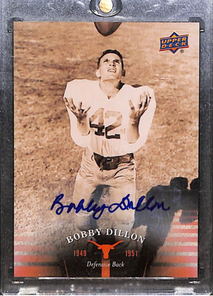 2011 Upper Deck University of Texas - #1 Bobby Dillon Auto sp HOF