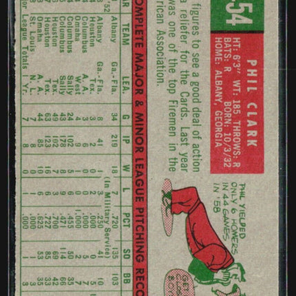 1959 Topps - #454 Phil Clark