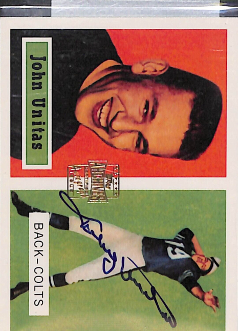 2001 Topps Archives Rookie Reprint Johnny Unitas Auto Colts HOF
