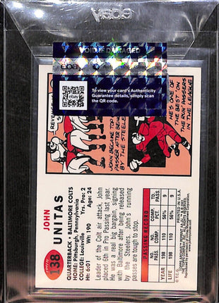 2001 Topps Archives Rookie Reprint Johnny Unitas Auto Colts HOF