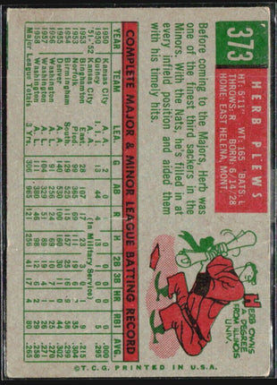 1959 Topps - #373 Herb Plews