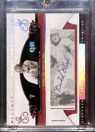 2007 National Treasures Earl Dutch Clark All Decade Cut Auto /30 HOF