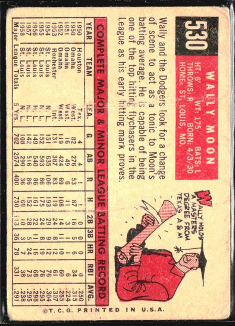 1959 Topps - High # #530 Wally Moon