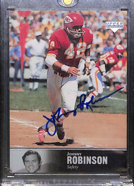 1997 Upper Deck NFL Legends - #AL-157 Johnny Robinson Auto HOF