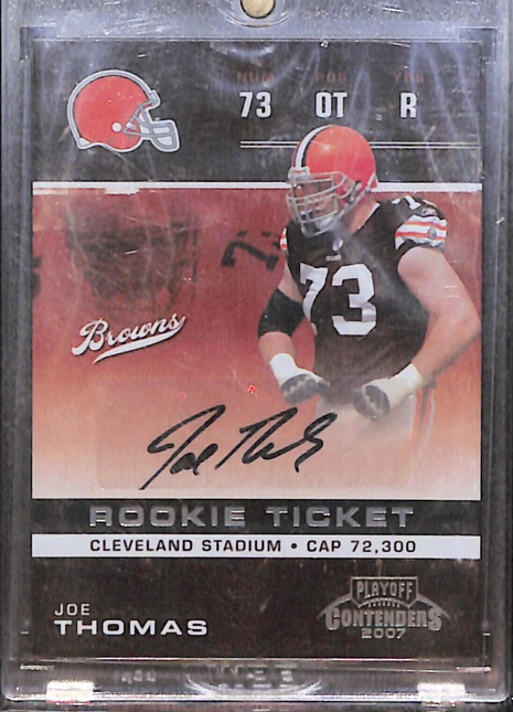 2007 Playoff Contenders - #168 Joe Thomas Rookie Ticket Auto